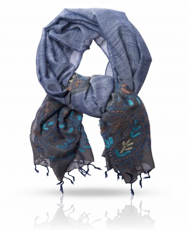 Палантин Женский ZW.EMB/GREY.BL